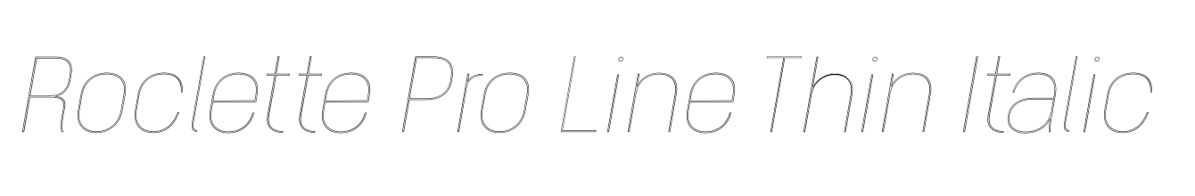 Roclette Pro Line Thin Italic
